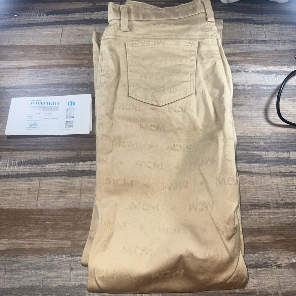 MCM Diamond Logo Pants 28” Waist 30” Inseam with Certificate Of Authenticity